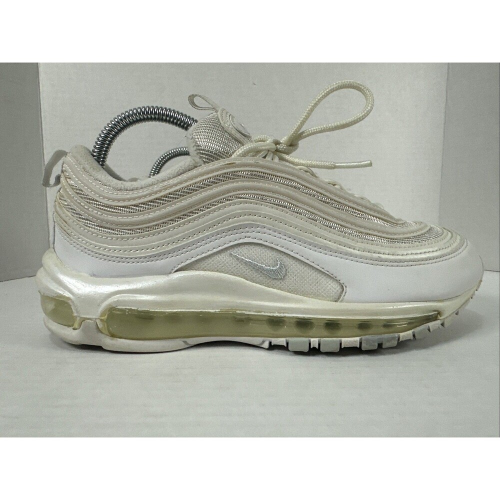 Nike Air Max 97 Triple White Wolf Grey Sneaker Shoes Womens Size 8.5 921733-100
